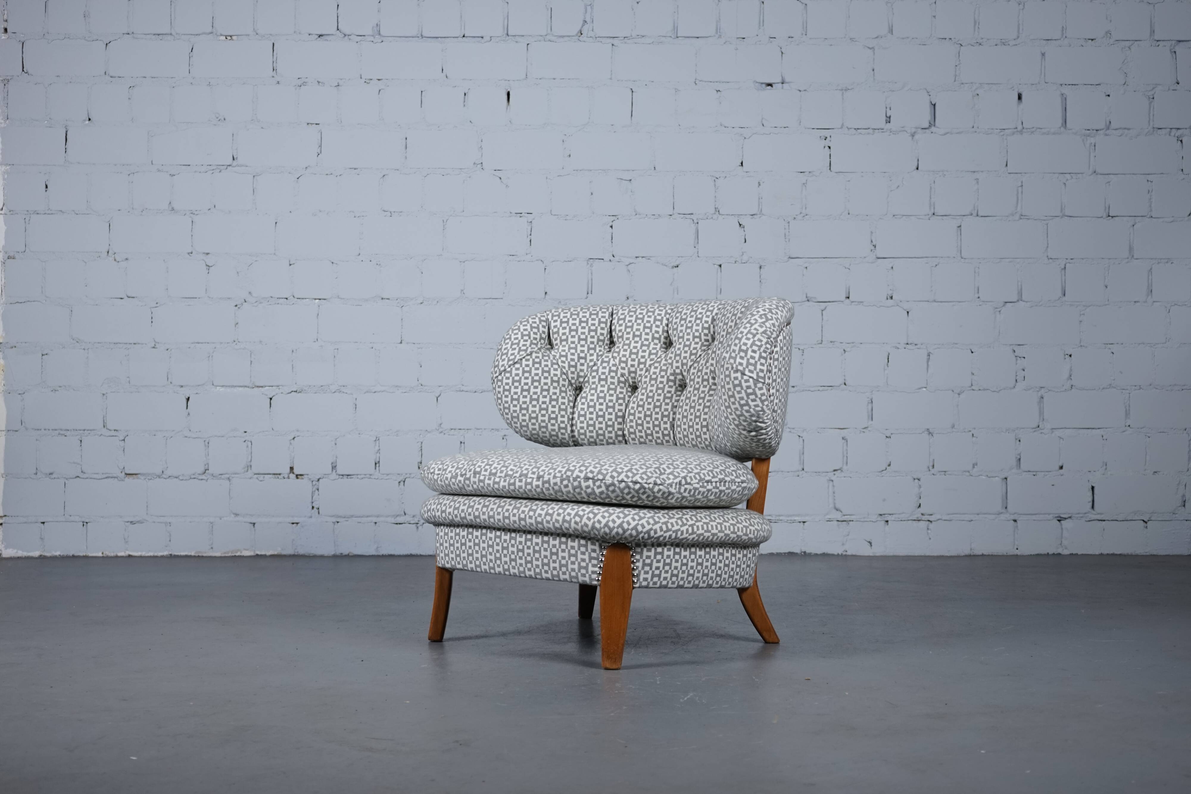 Hermès Upholstered Lounge Chair by Otto Schulz for Boet