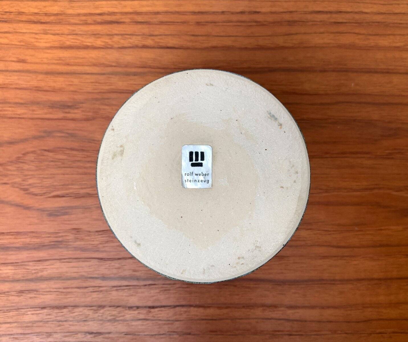 Mid-Century Minimalist Studio Pottery Vase by Rolf Weber for Rolf Weber Steinzeug, 1960s