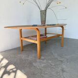 Oval coffee table beech 1980 Aalto Ikea