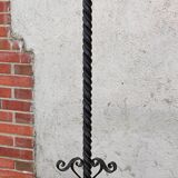 Wrought iron tripod floor lamp