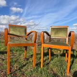 Pair of bridge armchairs 1950