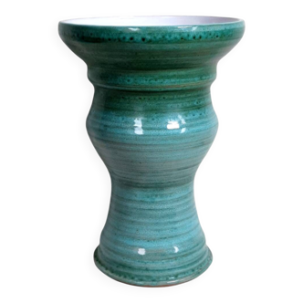 Turquoise ceramic vase Entrevaux