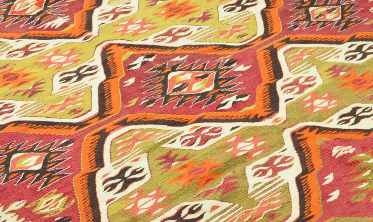 Anatolian handmade kilim rug 283 cm x 166 cm