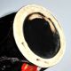 VALLAURIS ceramics Black and red enamelled vase with handle VINTAGE 1950-1960