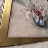 Watercolour signed MARTHE ROBLOT in a gold leaf frame