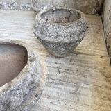 Trio of stone and cement planters, early 1900s