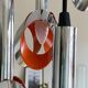 Suspension cascade en acier inox lustre 1970 Raak