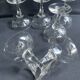 6 old champagne glasses – Blown glass