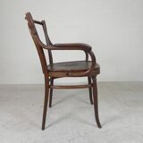 Beech armchair with armrests in Thonet style, 1920s