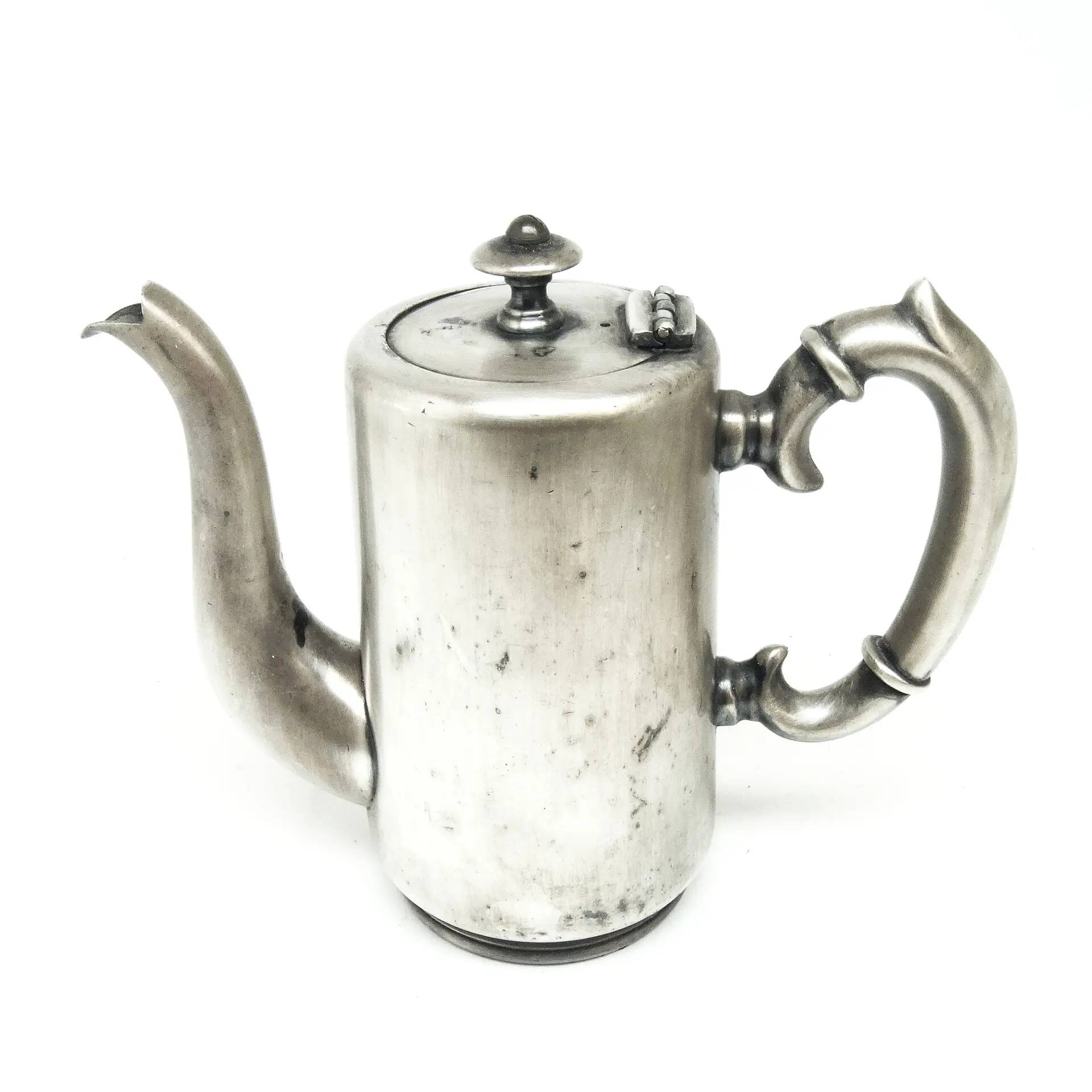Hotel coffee pot, Eclecticism, silver-plated brass, Poland, 1920s.