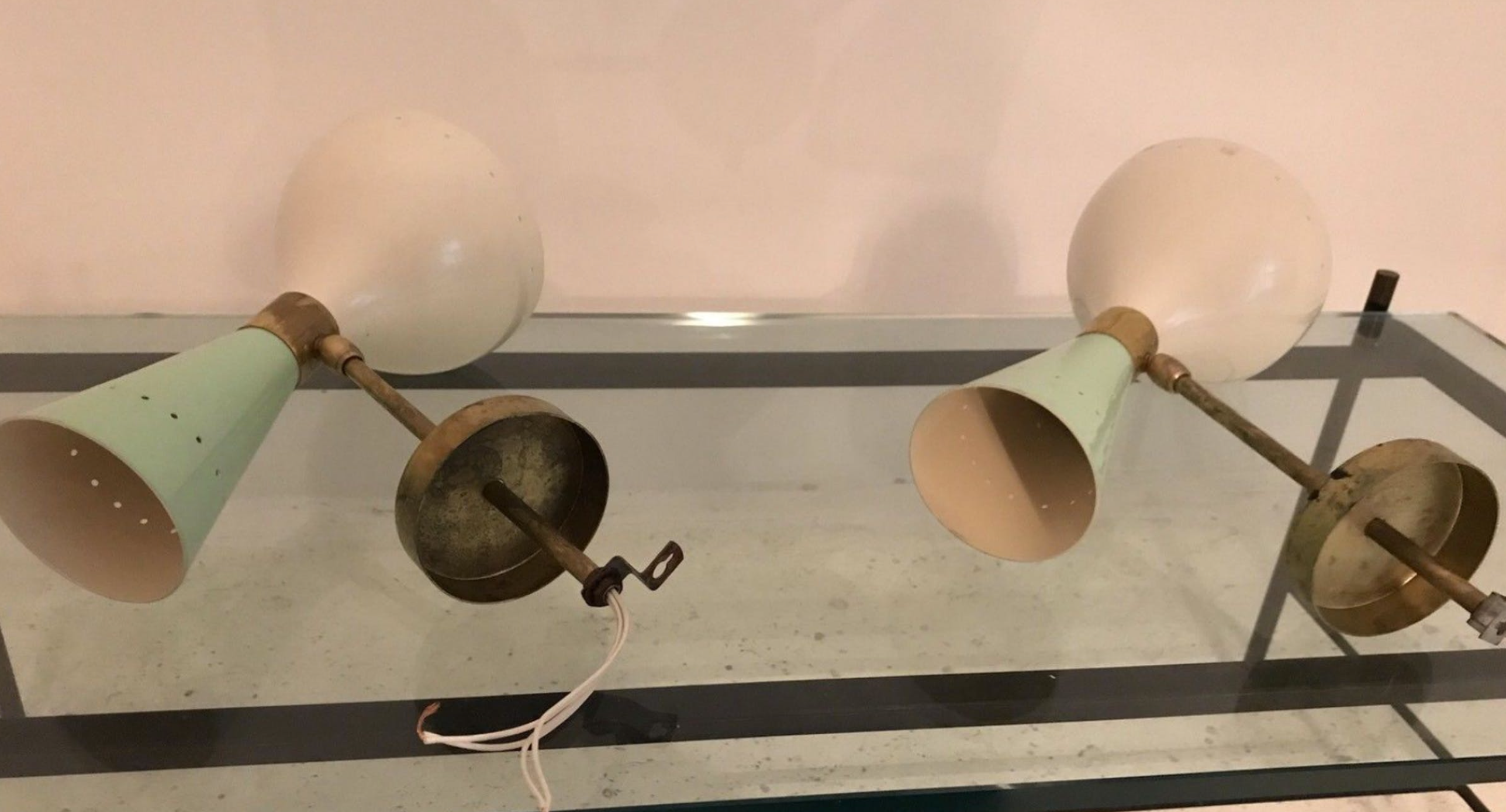 Pair wall sconces 1950