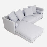 Canapé d’angle malmo gris colombe, design scandinave