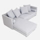 Canapé d’angle malmo gris colombe, design scandinave