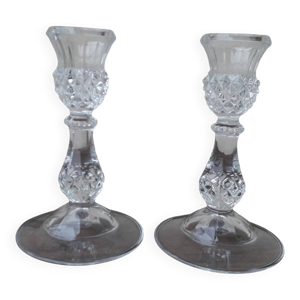 Paire de bougeoirs en