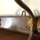 Coat rack 1900 in wood, ceramic and wrought iron