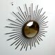 Vintage metal sunburst mirror 1970s