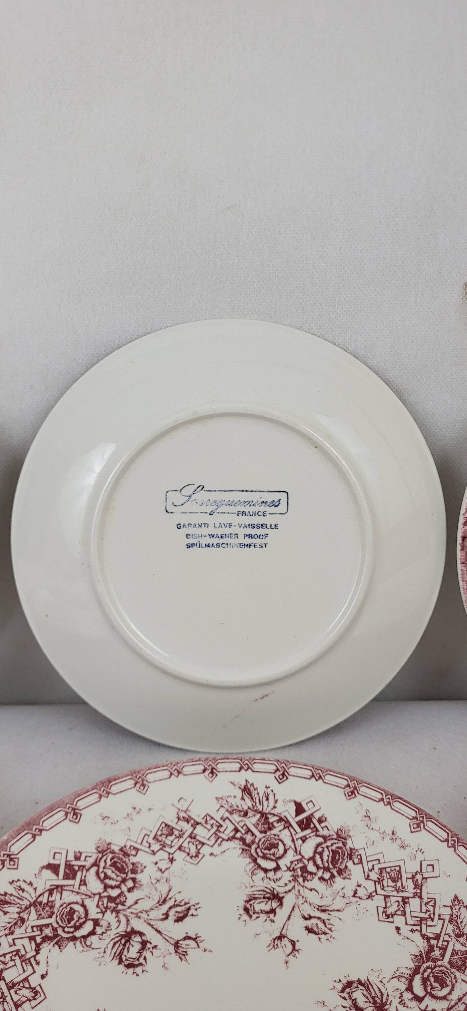 10 Sarreguemines earthenware plates