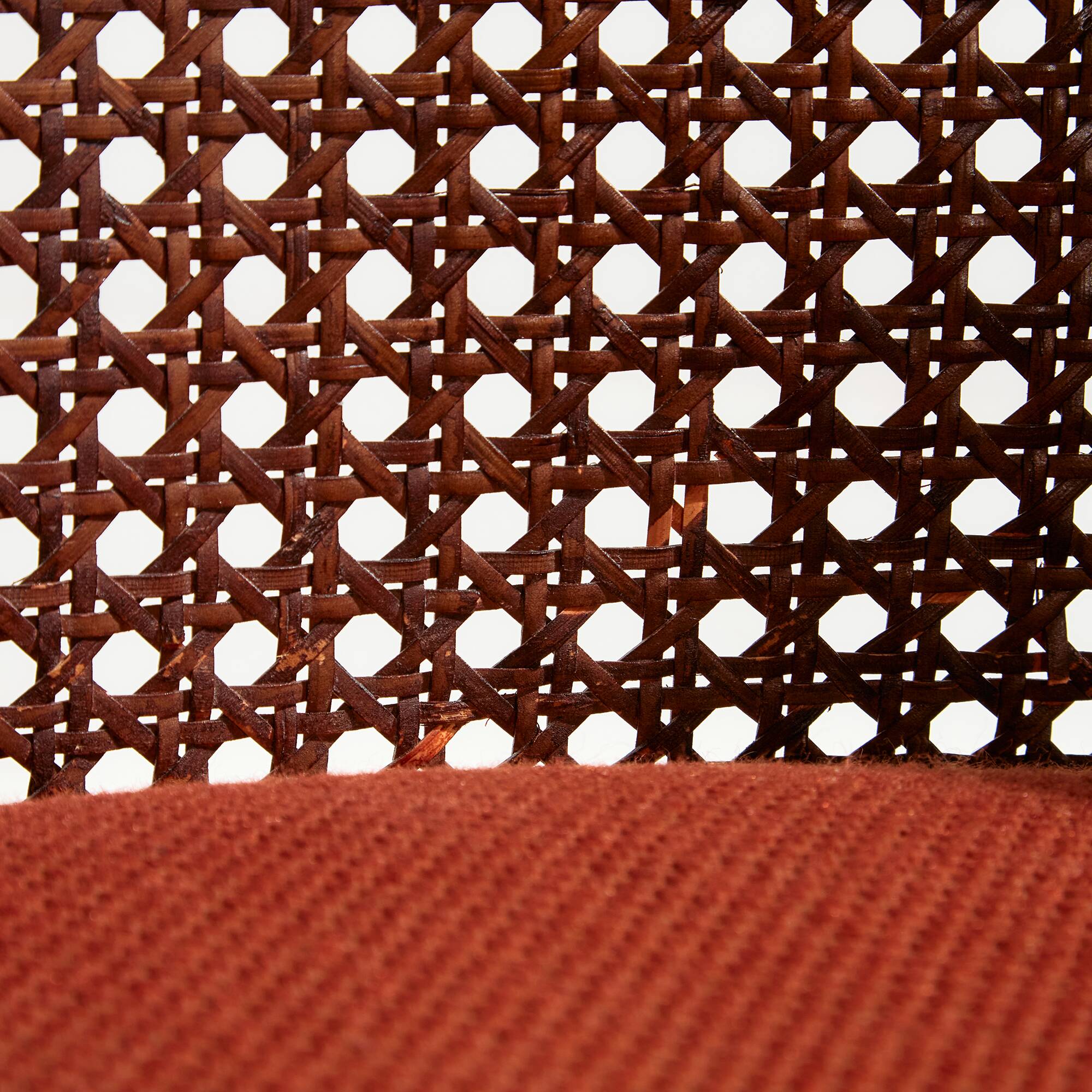 Armchair in beech and rattan