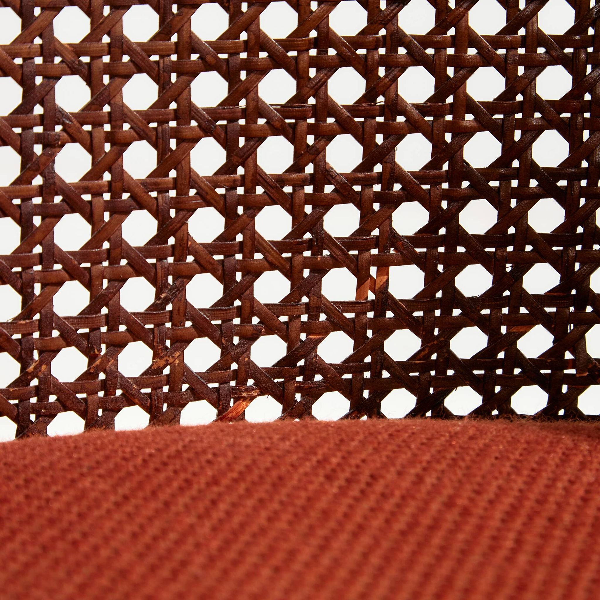 Fauteuil en hêtre et rotin