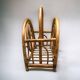 Vintage bamboo and wicker magazine rack