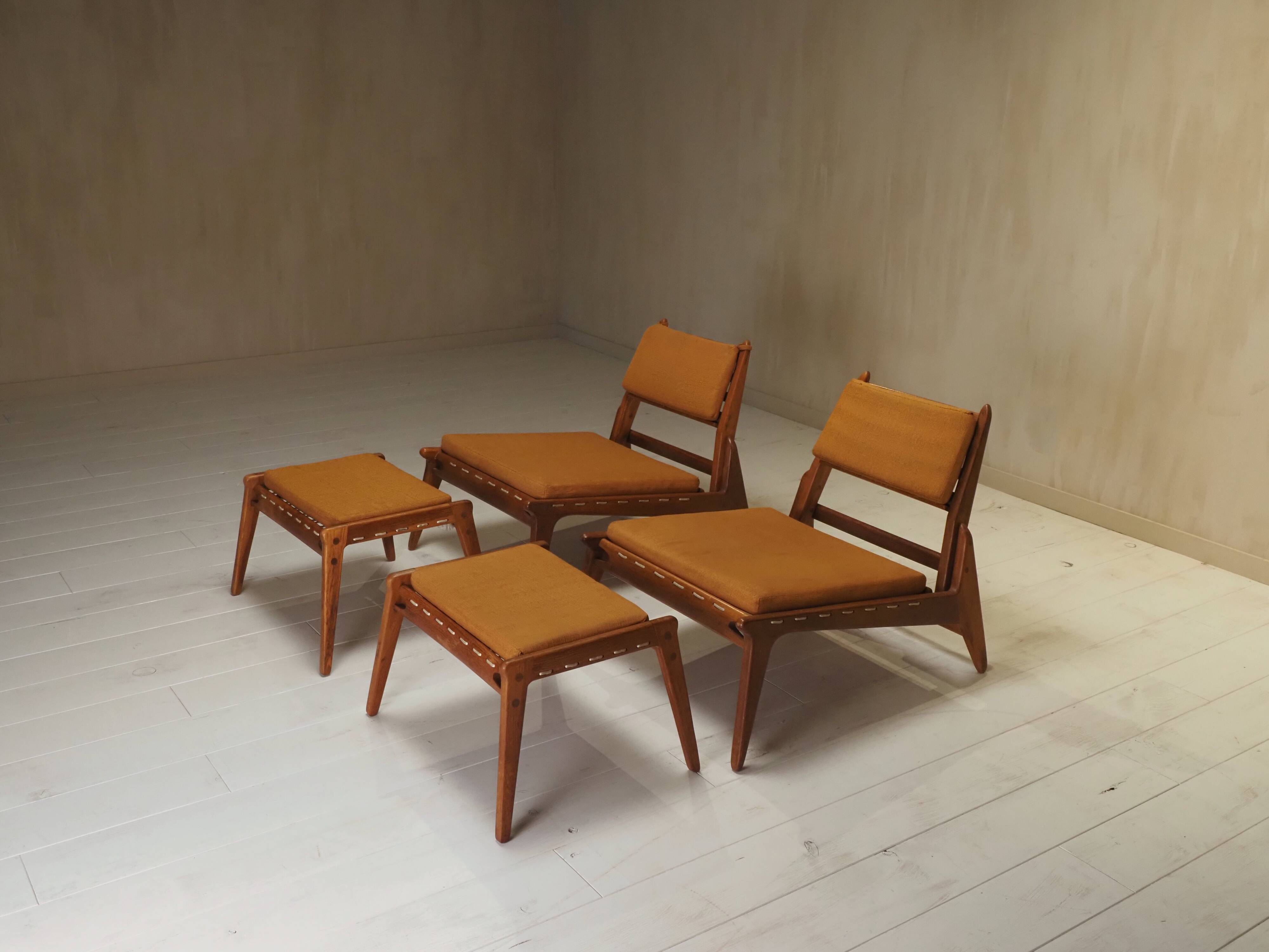 Set of hunting chairs designed by Heinz Heger for PGH 1960.