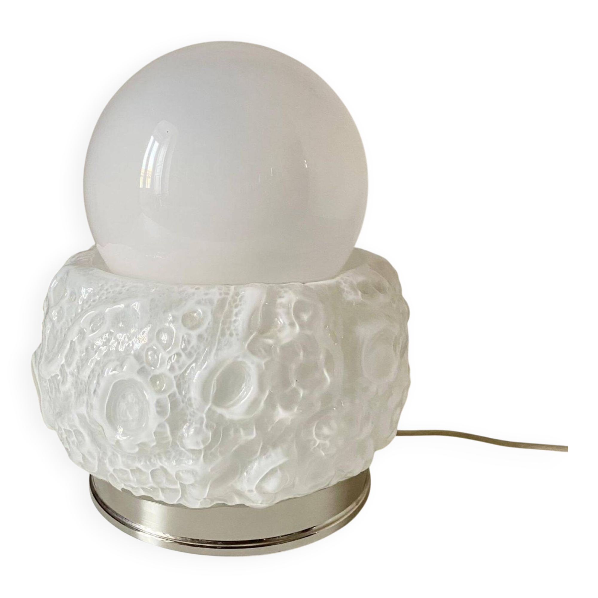 Lampe de table "Osso" Murano de l'ère spatiale, Italie 1970