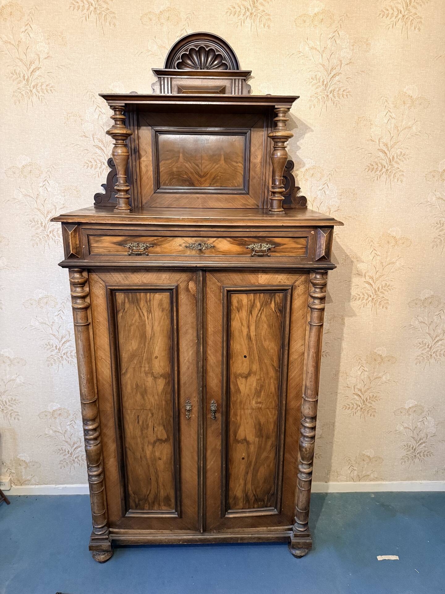 Antique walnut wardrobe Napoleon III – 19th century