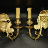 Pair of Japanese orientalist sconces of the nineteenth century