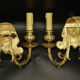 Pair of Japanese orientalist sconces of the nineteenth century