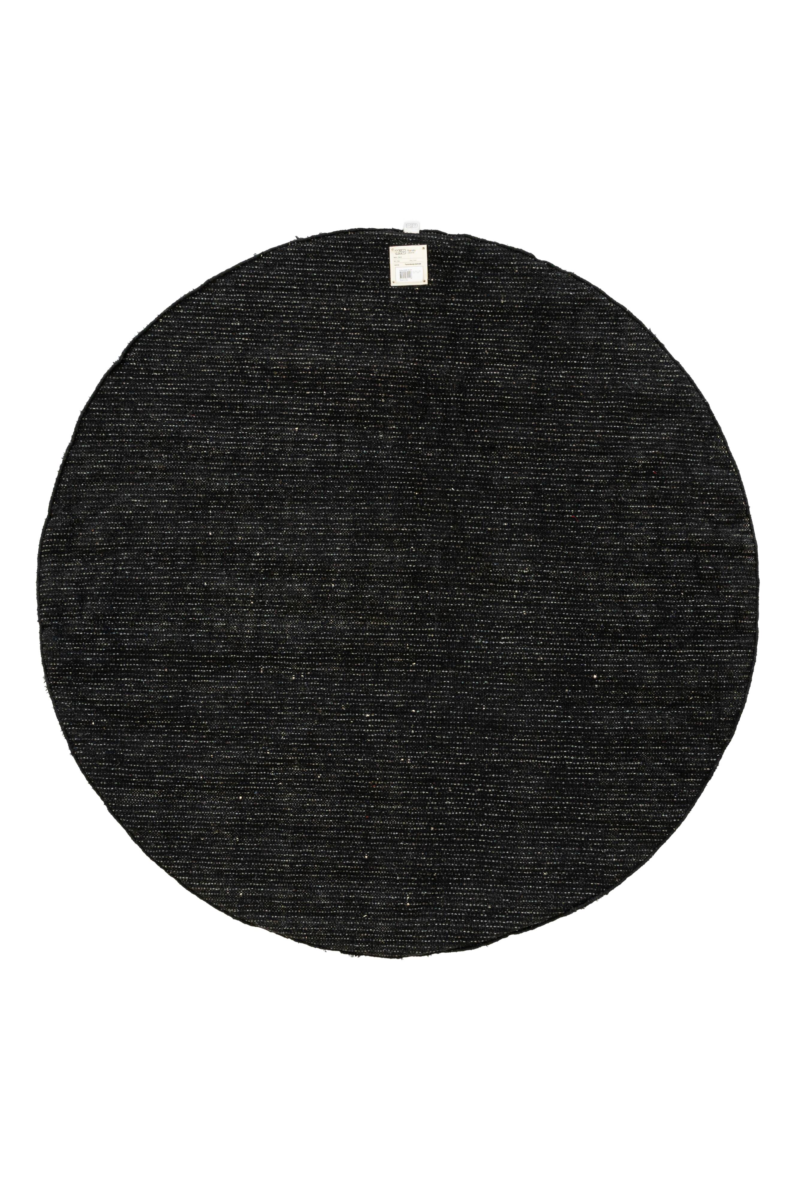 NOS Scandinavian design rya rug by Mio. Round, dia 193 cm