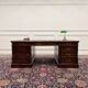 Large classic English Chesterfield partner desk