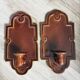 Vintage Margareta Hennix Ceramic Pair Wall Candle Sconces for Gustavsberg