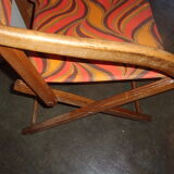 Folding chair wood camping Scandinavian style 1960