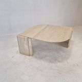 Italian travertine coffee table, 1980's