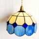 Pair of Art Deco Tiffany style pendant lights