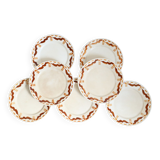 Set of 7 flat plates badonviller, nanteuil, vintage french, authentic, rare, countryside