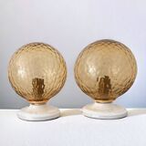 Pair of vintage globe wall lights