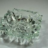 Lead crystal glass ashtray