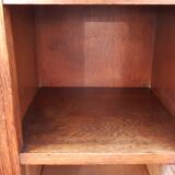 Art Deco oak and marble bedside tables