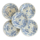 Assiettes plates en terre de fer Sarreguemines "Epine", XIXe