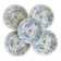 Assiettes plates en terre de fer Sarreguemines "Epine", XIXe