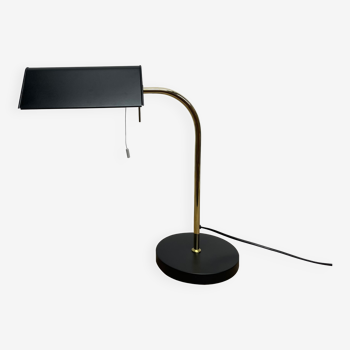 Black table lamp, Solken, 70's