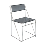 Vintage X-Line chair in enamelled and chromed metal by N.J. Haugesen for Bent Krogh