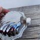 Silver-plated metal shell butter dish