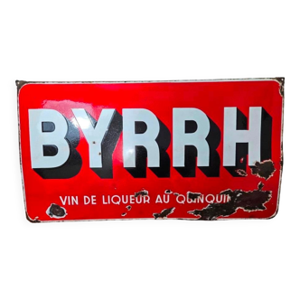 Plaque émaillée byrrh