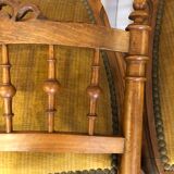 4 vintage Louis XVI style solid walnut chairs