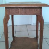 Art Deco side table wooden top