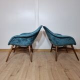 Restored shell armchairs by Miroslav Navratil