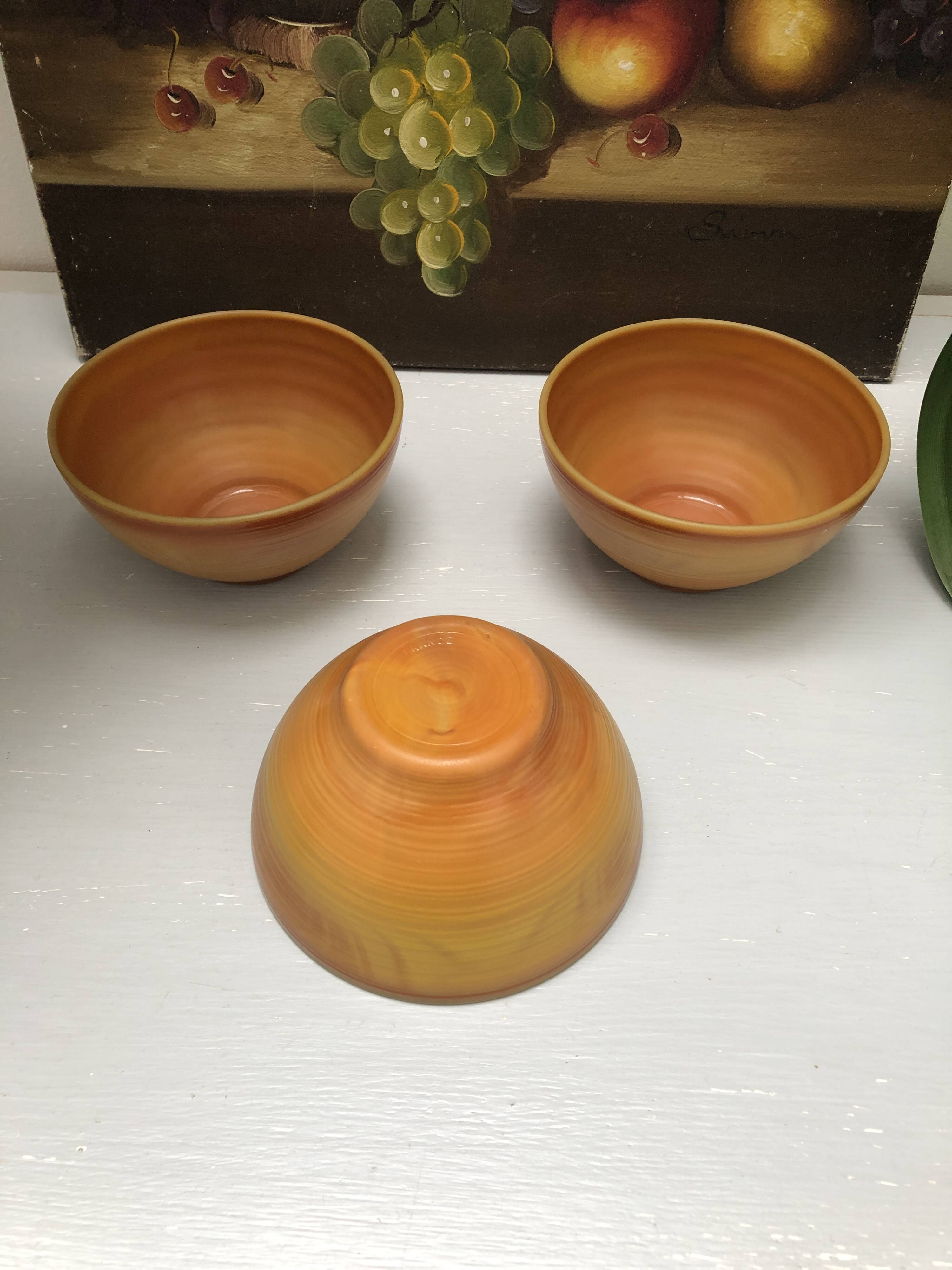 Three small vintage bowls from the 70s stamped France
