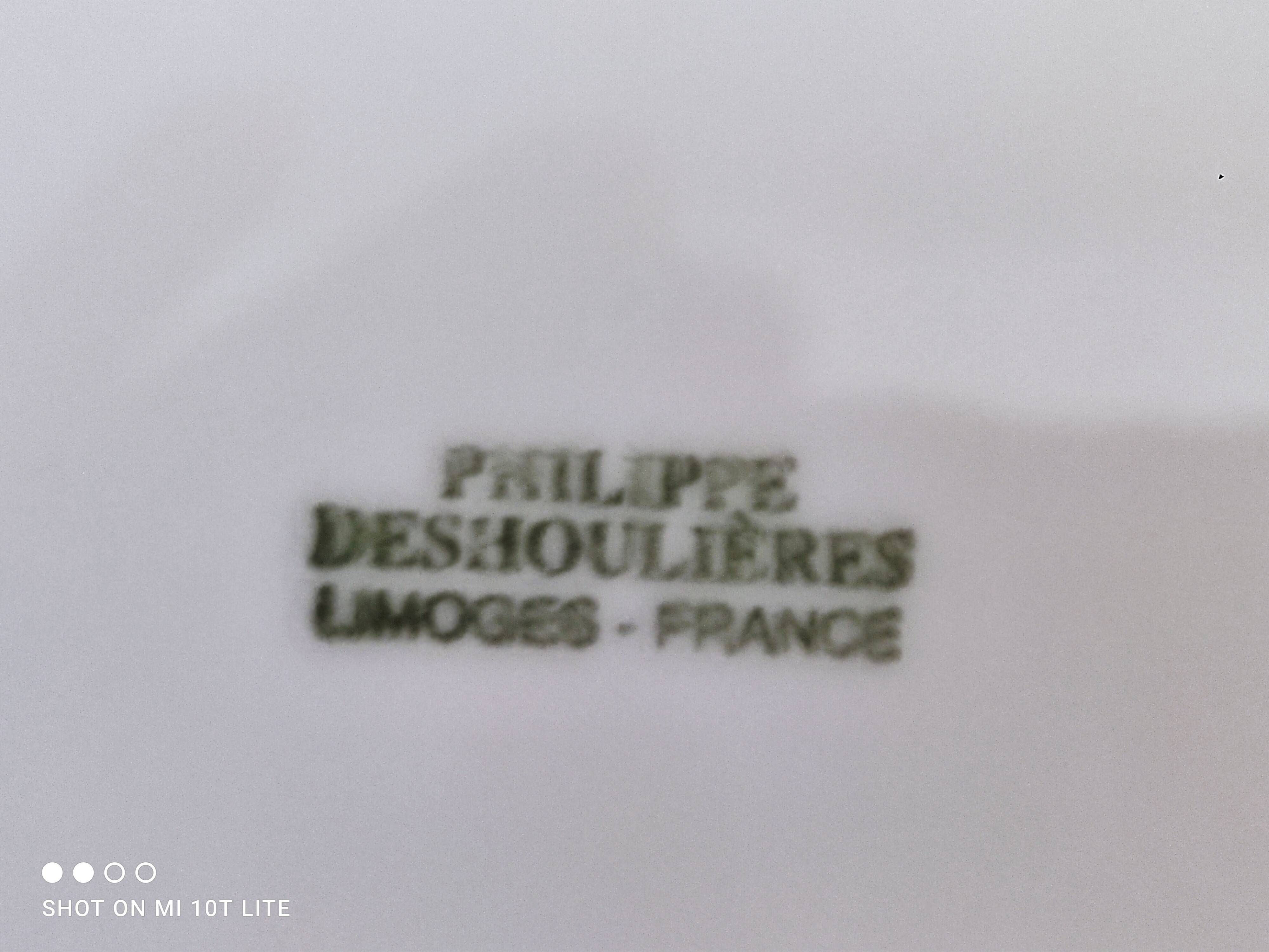 Lot De 4 Tasses Et Soucoupes En Porcelaine Philippe Deshoulières Limoges - Made In France - Service à Thé Ou Café